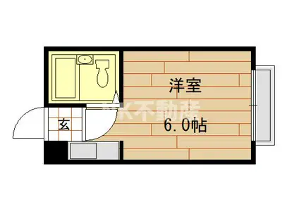 大宝小阪CTスクエア(ワンルーム/1階)の間取り写真