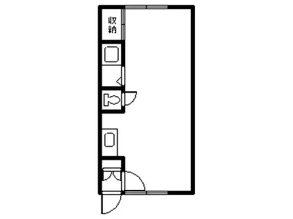 マンション舞紀(1DK/2階)の間取り写真