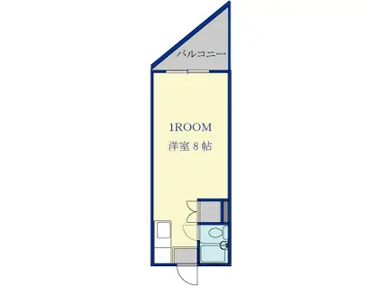 コーポ日建(ワンルーム/2階)の間取り写真
