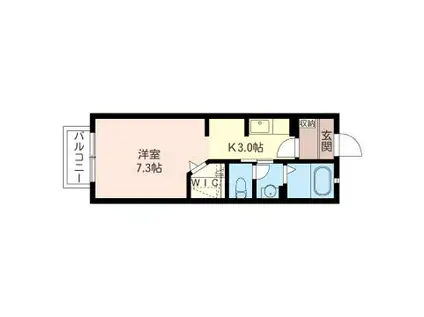 アンゼリカ(1K/1階)の間取り写真