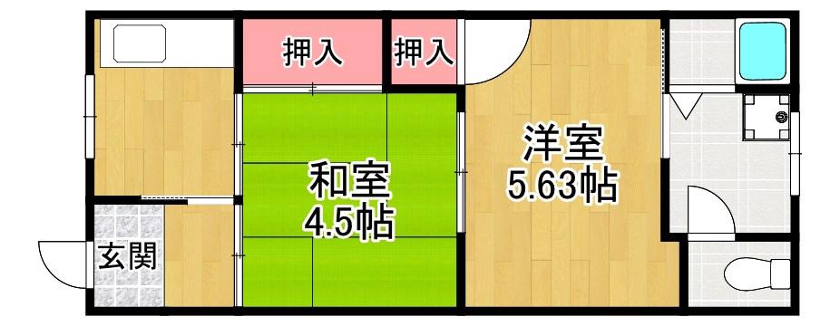 清谷マンション(2DK/3階)の間取り写真