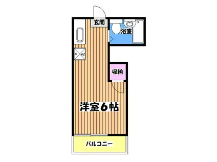 ポルシェ聖蹟桜ヶ丘II(ワンルーム/2階)の間取り写真