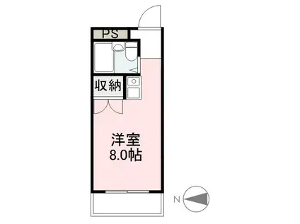 ハイツ亀岡(ワンルーム/4階)の間取り写真