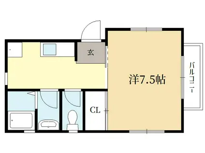 JTHハウス(1K/2階)の間取り写真
