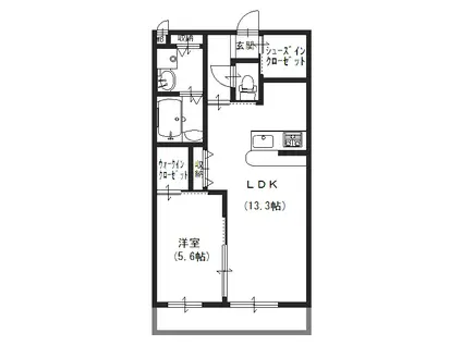 グランドソレイユ(1LDK/3階)の間取り写真