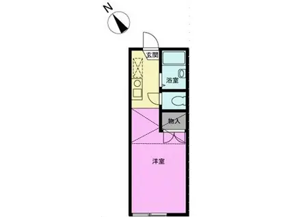 グランシャリオA(ワンルーム/2階)の間取り写真