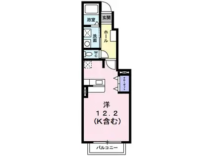 すみれガーデンA(1K/1階)の間取り写真