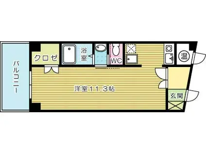 ハイツグランデ(ワンルーム/3階)の間取り写真