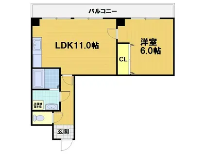メゾンTMI(1LDK/4階)の間取り写真