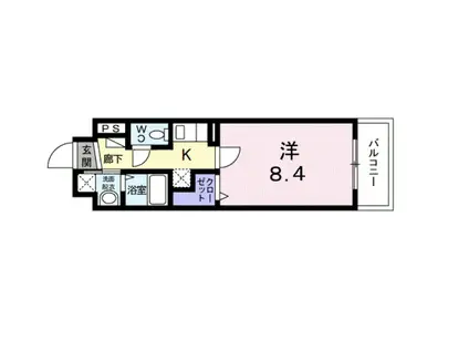 ルミウス11雑司ヶ谷(1K/2階)の間取り写真