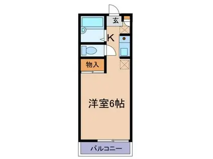 レジデンス八島(ワンルーム/2階)の間取り写真