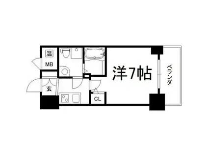 アドバンス心斎橋ラシュレ(1K/3階)の間取り写真