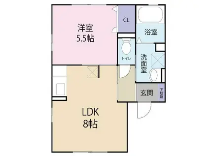 VERENA(1LDK/1階)の間取り写真