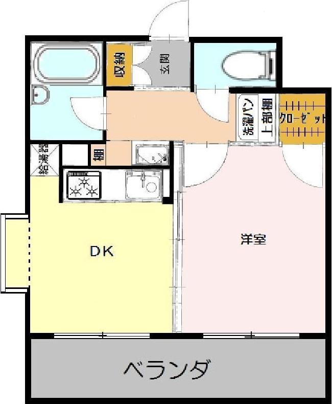 コスモス南蔵王(1DK/8階)の間取り写真