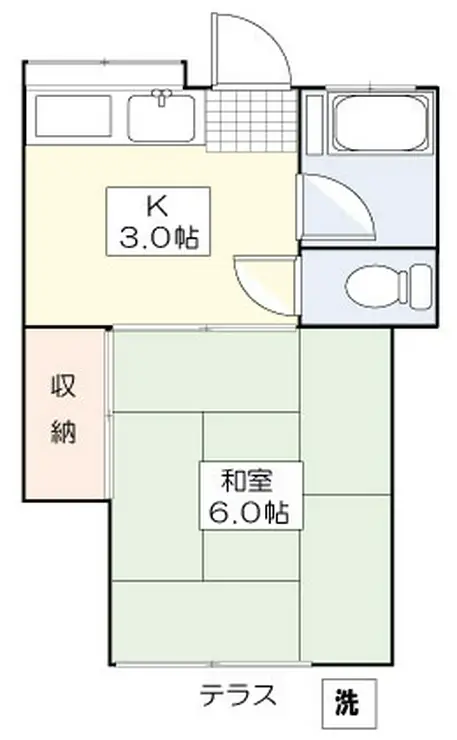 ハイム秀和II 1階階 間取り