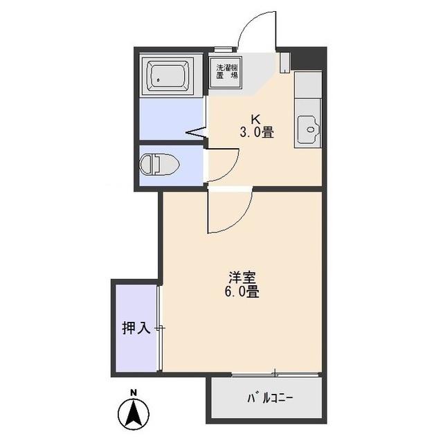 プレミールコートA(1K/1階)の間取り写真