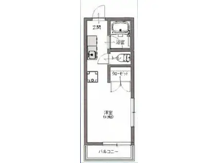 S902(ワンルーム/2階)の間取り写真