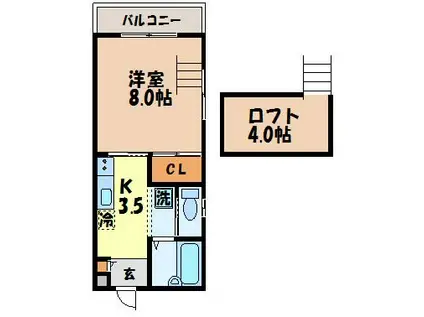 U-BOX(1K/1階)の間取り写真