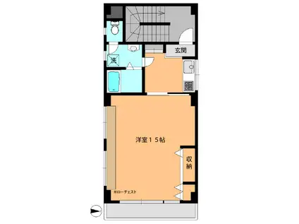 サイバーフォース(ワンルーム/4階)の間取り写真