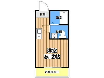 ファミーユ(ワンルーム/1階)の間取り写真