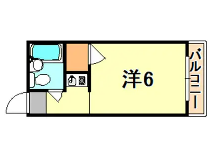 春日野道ロイヤルハイツ(1K/2階)の間取り写真