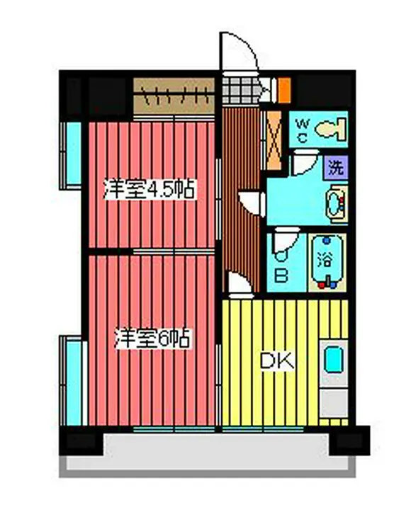 西川口朝日マンション 4階階 間取り