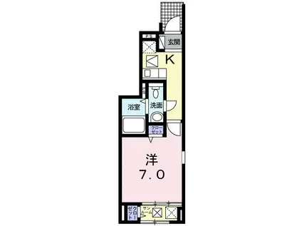 NAGOMI III(1K/1階)の間取り写真