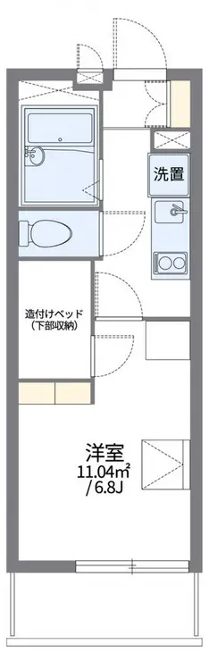 レオパレスハサマミナミ 3階階 間取り