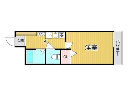 エミグラント・N(1K/2階)の間取り写真