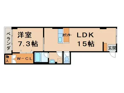 第一垂井ビル(1LDK/2階)の間取り写真