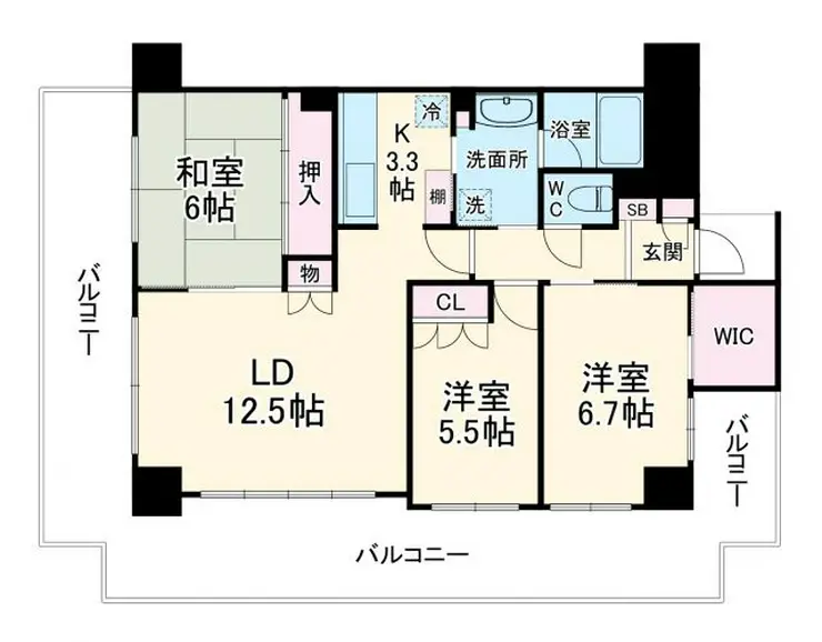 ハイムプラザ北浦和 13階階 間取り