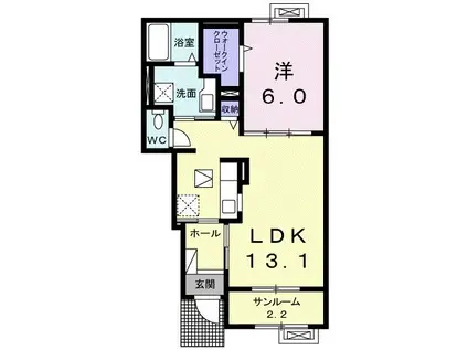 ドメーヌ・M(1LDK/1階)の間取り写真