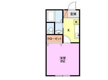 GRACE21(1K/2階)の間取り写真