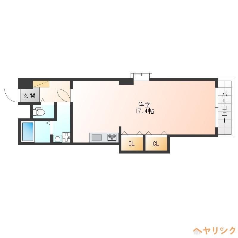 庄内ハウス(ワンルーム/7階)の間取り写真
