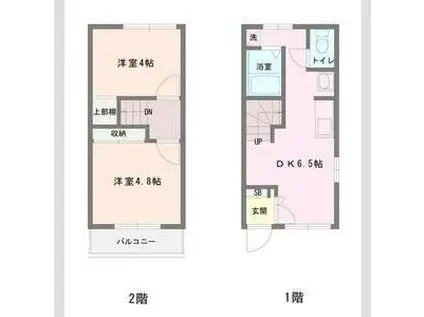 ライフ光(2DK/1階)の間取り写真