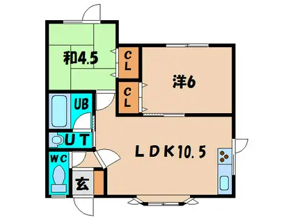 ジェイスクエア(2LDK/2階)の間取り写真