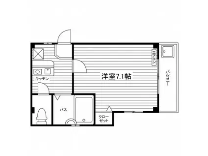 本町大善庵(1K/1階)の間取り写真