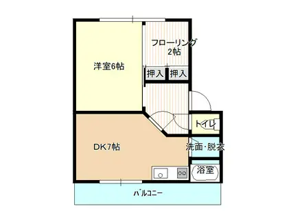 リノベール王子(1SDK/2階)の間取り写真