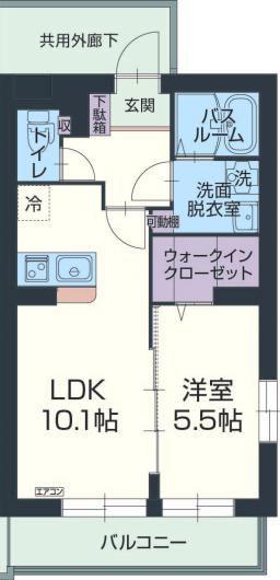 ラ・フォンテ大宮(1LDK/4階)の間取り写真