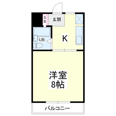 サンホープ木下(1K/1階)の間取り写真