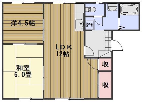 ロジュマン福田(2LDK/1階)の間取り写真