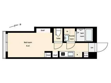 サンファスト東尾久(ワンルーム/3階)の間取り写真