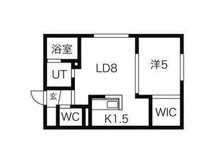 ソレイユ(1LDK/3階)の間取り写真