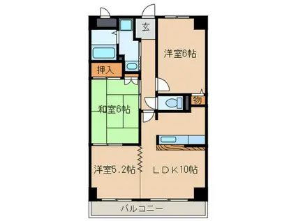 メーティス(3LDK/2階)の間取り写真