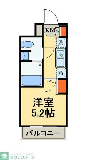 GENOVIA天王台(1K/1階)の間取り写真