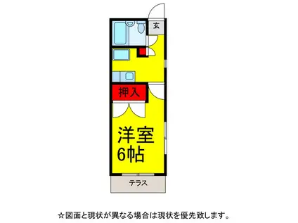 ハイムポスト1(1K/1階)の間取り写真