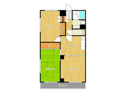 カーサデルソル(3DK/3階)の間取り写真