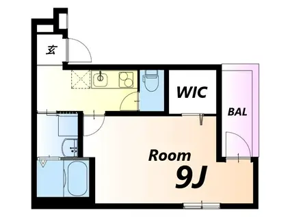 フジパレス尼崎東難波II番館(1K/1階)の間取り写真