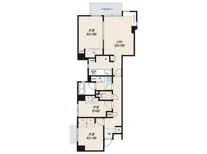 インプルーブ西早稲田(3LDK/1階)の間取り写真