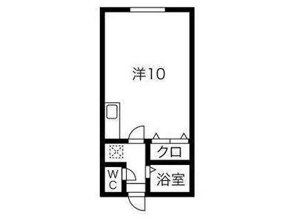 ポプラ11(ワンルーム/2階)の間取り写真